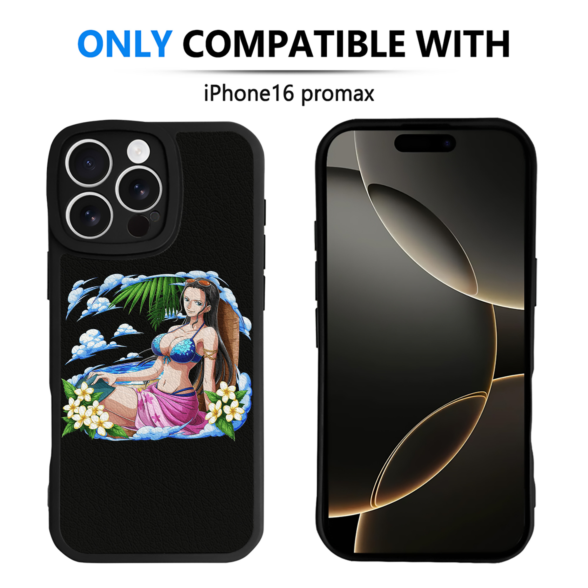 （画像用） ワンピース ニコ・ロビン ONE PIECE Nico Robin 【iPhone 16シリーズ対応】シリコンスマホケース（レザー調） 材質：シリコン
